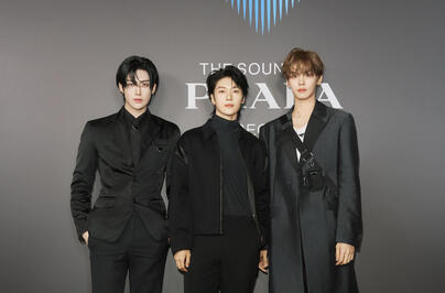 SEOK MATTHEW IN "the sound of prada” seoul with RICKY AND KIM GYUVIN (Seok Matthew's first brand event)